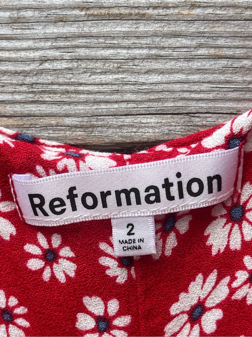 Reformation Red Daisy Slip Dress Sz 2 - Picture 11 of 11